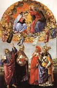 Sandro Botticelli The Coronation of the Virgin with SS.Eligius,John the Evangelist,Au-gustion,and Jerome china oil painting artist